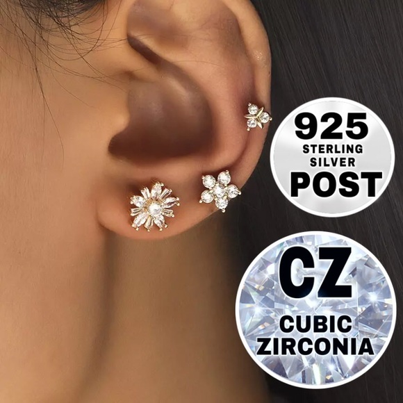 Jewelry - ⚜️[𝟯𝟬%𝗢𝗙𝗙|𝗯𝘂𝗻𝗱𝗹𝗲𝘀 𝟯+]⚜️18K CZ Stud Cuff Wrap Earrings NEW